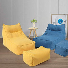 LuoMei Pouf Divano Pigro Sedia Portatile Coccola Lavabile Divano per Bambini Camera da Letto per Bambini Invio Gratuito Pennello AppiccicosoBlu, 105x80x66 cm