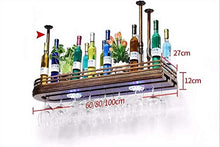 Portabottiglie per Vino Portabottiglie per Vino Portabottiglie per Vino Rosso Cornice per Bicchiere da Vino Calici retrò Cornice per Bicchiere da Vino Rosso Appendiabiti Capovolto con Luci Porta Cal