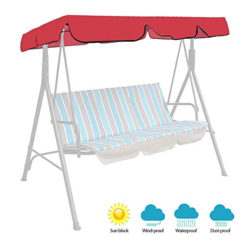 FINLR Dondolo Coperti da Giardino/Esterna Impermeabile Easy Clean Tessuto/for Gazebo Canopy Cortile Altalena da/Mobilia Esterna Copertura Antipolvere (Color : Red)