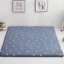 PLOLLD Traspirante Tatami Materasso - 4 Centimetri di Spessore Inizio Morbido Tappetino futon Pad Dormire (Blu) (Size : 100×200cm)