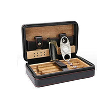 Humidor Cigar Box Travel Cigar Case Leather Cedar Wood Cigar Humidor Box Umidificatore Cutter Set Accessori, Facile da installare