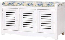 YANG Wooden Shoe Rack Cambio di Scarpe Panca Imbottita poggiapiedi Bagagli Petto Guardaroba Dressing Table Sgabello ottomano Carico Massimo 250kg, 90X34X50CM (Color : D)