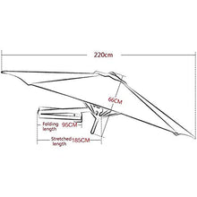 YTO Ombrellone, utilizzato per ombrellone da Giardino a Parete da Esterno, ombrellone inclinabile da Balcone, Alluminio, 220 cm