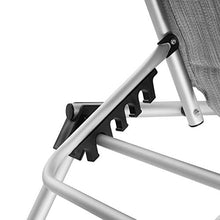 TecTake 800813 Sdraio da Spiaggia, Schienale Regolabile in 6 Posizioni, Parasole Regolabile, Cuscino, Trasportabile, Lettino da Giardino Relax Esterno (Grigio-mélange)