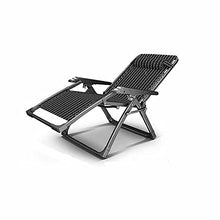 Lounger Poltrone reclinabili da Giardino con poggiapiedi abbattibile | Lettino reclinabile Striscia Nera | Sedie Senza Peso distese in Piano, Max 160 kg