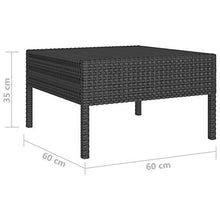 Festnight 6 pz Set Divano da Giardino, Salotto da Giardino con Cuscini, Divani Modulari da Esterno, Divano da Giardino, Set di Mobili da Giardino, in Polyrattan Nero