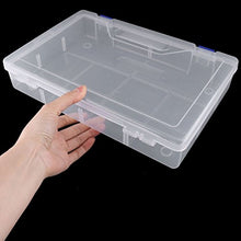 DealMux plastica Home Viaggiare rettangolari Sundries di immagazzinaggio Box Container Clear Blue