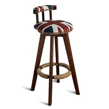 Sgabelli da Bar Sedia da Cucina Stazione sgabello girevole con sgabello da bancone con schienale con poggiapiedi Sedie for la colazione Brown Gambe in legno Biancheria for caffè Cucina Casa High Sgabe