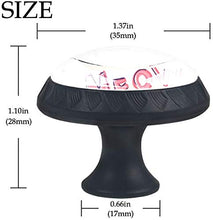 Schizzo di gatto carino Pomelli per Porta Set di 4 Pomelli per Mobili Manopole per Cassetti Cucina Armadio Vetro