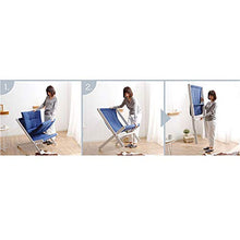 Chengzuoqing-Home Divano Pigro Poltrona da Salotto Pieghevole Pieghevole con braccioli per Balcone Interno ed Esterno (Colore : Blu, Dimensione : 65 * 89 * 78cm)