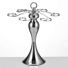 Wine Rack, Wine Rack calice stand Freestanding controsoffitto della cucina Bar Wine Glass bagagli cremagliera di vetro del vino del metallo stand Display con 6 ganci appendiabiti, argento WTZ012