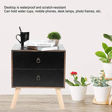 Comodino Aperto, Comodini Mobile Contenitore Mobile Contenitore Componibile Contenitore con 2 Cassetti per Camera da Letto, Soggiorno, Studio, 38x45x50.5cm