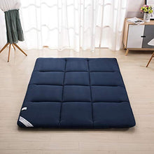 Pieghevole Materasso Tatami Stuoie Bed Ground Materasso Letto Futon Matrimoniale Dormitori Campeggio Firm Cotone Futon Portatile Fodera/Blue / 180x200cm