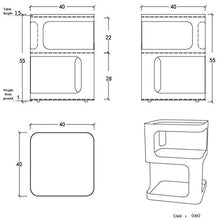 Comodino,Tavolino Laterale Tavolo Fine del Ferro Moderno con Vano Portaoggetti Aperto Comodino Comodino con Vassoio per Soggiorno, Camera da Letto (Color : White)