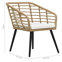 SKM Set da Bistrot 3 pz in Polyrattan Rovere-8577