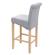 Mendler Coppia sgabelli HWC-C33 Lounge Legno Tessuto - Grigio Chiaro Piedi Chiari