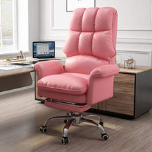 Ergonomico Sedia Gaming Ufficio Computer Sedie da Girevole Ergonomica Poltrona di inclinazione Cuscino Lombare in Pelle PU 1 Pezzo Adatto per Giocare,Rosa