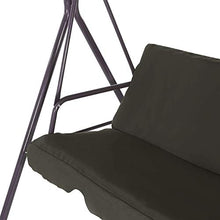Strattore Dondolo Altalena Giardino Esterno 170 x 115 x 153 cm Tettuccio Parasole Cuscini Panchina Hollywood - Antracite