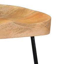 `2 Pezzi Gavin Sgabelli da Bar Cucina Pub Sgabelli da Bar in Legno Set in Legno massello di Mango 45x40x78 cmbarbar