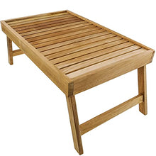 PrimeMatik - Vassoio da Letto 55 x 35 x 5 cm Pieghevole di Teak Certificato