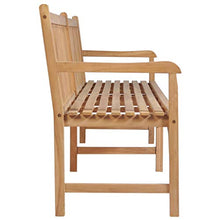 vidaXL Panca da Giardino con Cuscino Bianco Crema 240 cm Legno di Teak