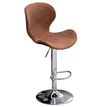 CMX-Barhocker Sgabelli da Bar per la Colazione con poggiapiedi Cromato e Base Girevole a Gas, Eleganti sgabelli Alti da bancone in Pelle Vintage, Sedia da Pranzo da Cucina
