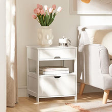 SoBuy® Comodini letto, tavolino da salotto o soggiorno, con cassetto,bianco,FRG258-W,IT