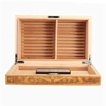 Caishuirong Cigar Box di stoccaggio Intagliato Spagna fragrante Legno di qualita Insieme di Fumo Legno di Cedro Collection Grade Mano Cigar Box Perfetto da Usare in Ufficio e Camera da Letto