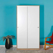 we point Armadio 2 Ante Scorrevoli 5 Ripiani Bianco E Sonoma Cm 94x52xh.182
