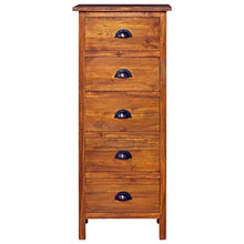 FAMIROSA Credenza 45x35x110 cm in Legno Massello di Teak