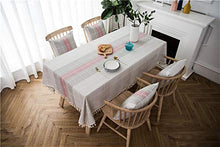 Wandskllss Tovaglia Pizzo di Cotone Tovaglie Nappe, Tovaglie Impermeabili Muffa, Tovaglie for Banchetti (Color : Pink Stripes, Size : 140x250)