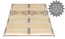 Ecoform Rete a doghe con regolazione durezza 120/140/160/180/200 x 200 cm, in legno, 180 x 200 cm