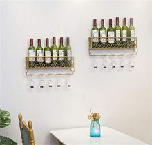 Wine Rack, Wine Rack 6-Bottle fissato al muro Wine Rack Soggiorno Cucina bagagli Rack Cup Holder Rack WTZ012