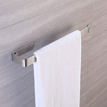 JS - Porta asciugamani da bagno, autoadesivo, da parete, in acciaio inox, 40 cm, facile da installare