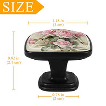 Rosa 4 PCS Pomelli per Porta, Pomolo per Mobile, Pomelli per Mobili con Viti, Maniglia per Armadietto, Pomelli per Porta, Pomelli per Cassetti per Porta, Armadio, Cassetto e Credenza