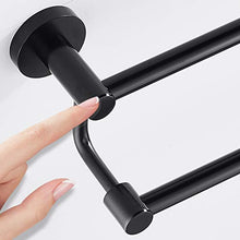 GDFEH Porta Asciugamani Cucina da Appoggio Acciaio Inox Portasciugamani Porta Asciugamani con Mensole Doppia Porta Asciugamani Bagno Nero (Size : 100cm)