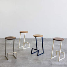 FACC Sgabelli da Bar in Legno, Sgabelli Bar Metallo, Sedie da Bar Interno, Stile Minimalista Nordico, Sedile Rotondo, può Sopportare 150 kg, per Il caffè della Sala da Pranzo del Pub
