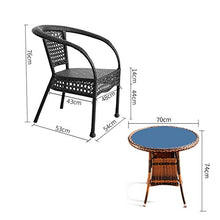 HLZY Tavolo in Vimini in Rattan mobili in Patio e Set Sedia, Tavolo da Giardino e sedie per mobili da Giardino in Rattan Set da Tavolo da Pranzo Patio Rattan Set da Tavolo in Vimini