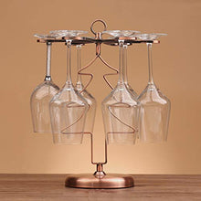 FYLHX Freestanding Tavolo Vino Cremagliera di Vetro Creativo Albero di Natale Metallo con 6 Ganci Portabicchieri da Vino per Home Bar Arredamento Cucina Soggiorno 14 Pollici