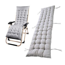 Maalr Cuscino per Sdraio Lettino, Sdraio Cuscino per Lettino da Giardino Portatile Cuscino Reclinabile Sedia Relaxer Coprisedile per Viaggi Vacanza Interno Esterno 160 x 48 cm (Grigio)