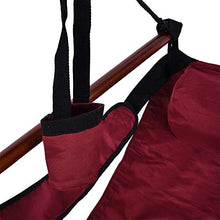 Poltrona Sospesa da Giardino, Sedia Pensile Sospesa Amaca a Poltrona Sospesa Altalena Trama in Tessuto Regolabile con Portabicchieri Sostegno Trasversale Carico Fino a 150 kg(Rosso)
