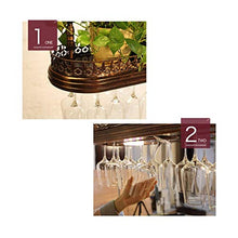 YWYW Portabicchieri in Legno massello Stile Europeo Portabicchieri in Vetro rovesciato Portabicchieri in Vetro da Tavolo Creativo da Appendere (Dimensioni: L80 * W28CM)