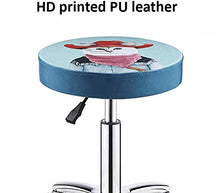 Sgabello ergonomico a sella con motivo gatto Gentleman Sedile in pelle sintetica PU, Sgabello con alzata a gas con ruote, Sedia meccanica