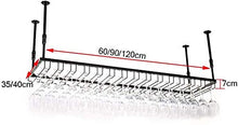 DJSMjbj - Portabottiglie da appendere in ferro da stiro, da soffitto, bar, soggiorno, hotel, ristoranti, Marrone, 120*35cm