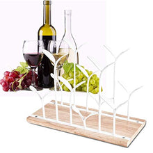 Agatige Portabottiglie in Legno per Vino, espositore da banco per Vino da banco per Cucina, Bar, Cantina per Vini, Armadio per dispensa(Bianca)
