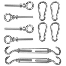 Kit di Fissaggio e Installazione 10PCS Heavy Duty Kit Fissaggio Tenda a Vela, Kit Fissaggio per Vela da Sole, Kit Fissaggio per Vela da Giardino per Triangolo Rettangolo, Tenda Parasole di Fissaggio