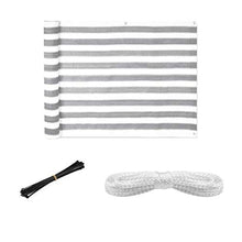 JHFSW Balcone Privacy Screen Bianco Grigio recinto Deck Ombra Vela Yard Copertura Anti-UV di Protezione del Vento