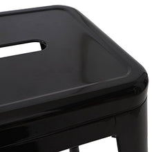 Set 2X sgabelli bistrot Design Industriale HWC-A73 Metallo Verniciato Nero
