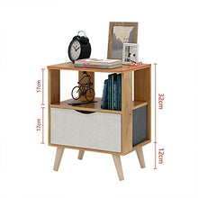 Comodino Legno Comodino impilabile Laterale Fine Comodino Mobili Camera da Letto Nightstand (37X30X44cm) per mobili Camera da Letto (Colore : Beige, Dimensione : 37cmX30cmX44cm)