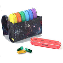 QQDL - Portapillole, portapillole, da viaggio per 7 giorni, con 4 scomparti, organizer portatile per pillole, scomparto per pillole e medicinali, per uso quotidiano e in viaggio